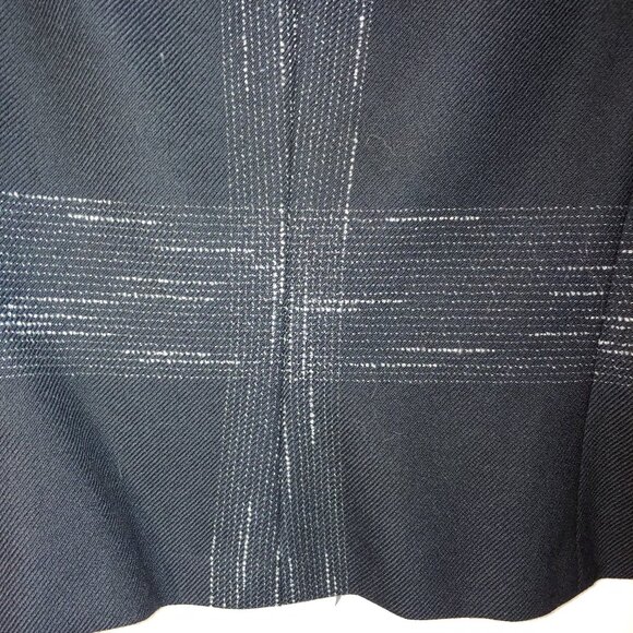 AKRIS PUNTO Wool Blazer Stand Collar Jacket Size 8 Black - Picture 9 of 10